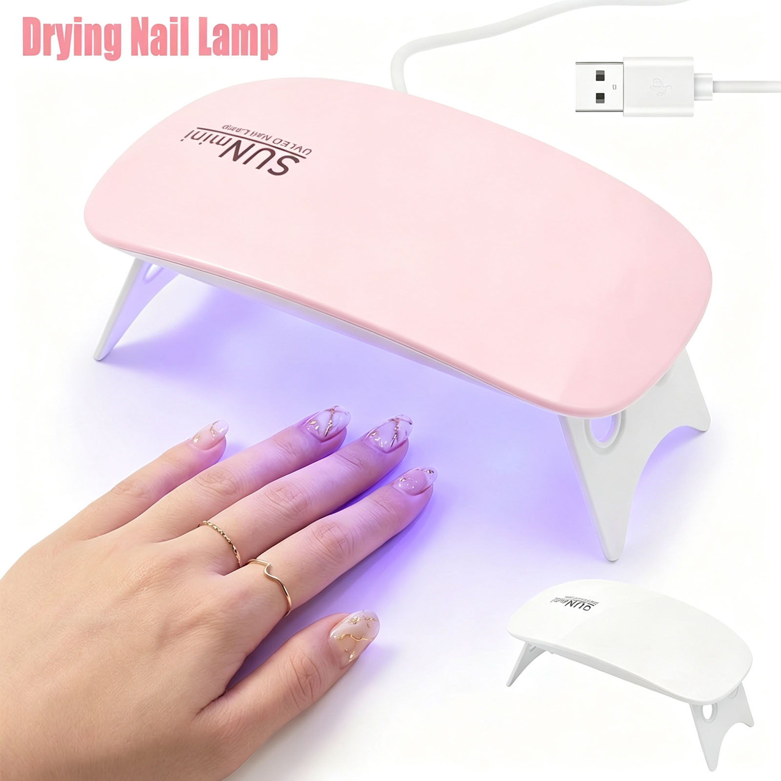 Uv Led Lamp Printer - UVネイルポリッシュランプ ネイルドライヤー デスク乾燥ネイルランプツール ジェルポリッシュ硬化ライト LEDライト 家庭用DIYネイルアートツールアクセサリー