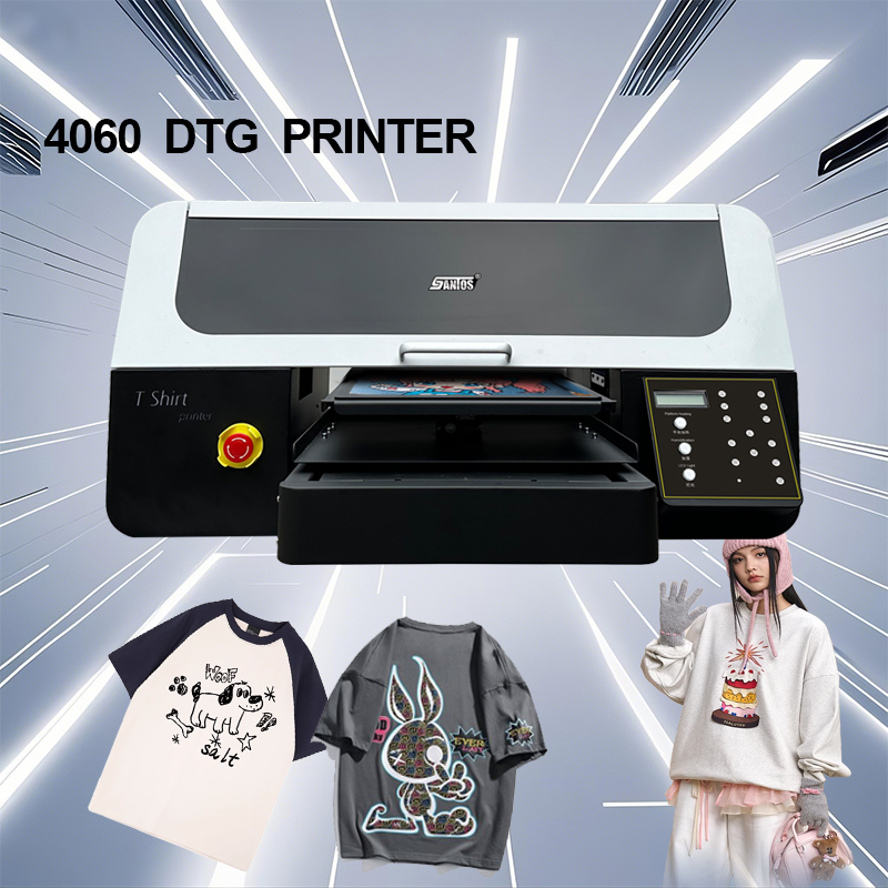 Commercial Digital Printing Machine - Tシャツデジタルプリンター4060モデル、XP600/I1600A1/I3200A1*2ヘッド搭載、デニム、シルク、コットン対応の直接衣類印刷機