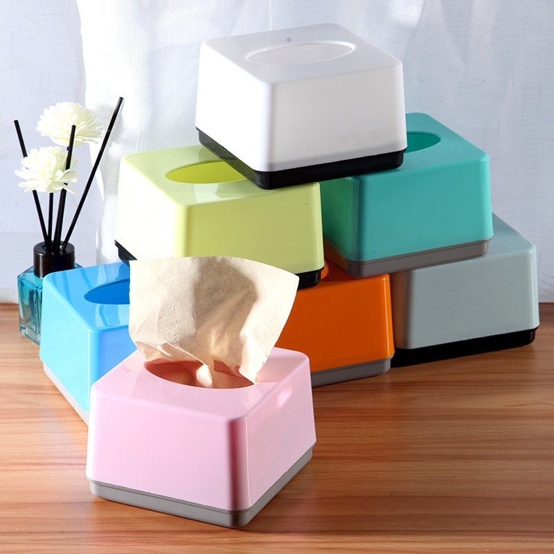 Commercial Printing & Packaging Pvt Ltd Photos - Z. 業務用グレードの正方形プラスチックティッシュボックス、家庭、レストラン、リビングルーム用、引き出しタイプ、ロゴ印刷可能、組み立て簡単なティッシュボックス