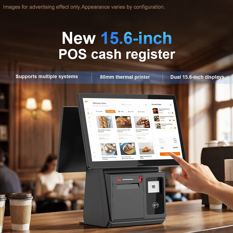 Commercial Printing Options - 15インチ高性能業務用キャッシュレジスター（オプションで自動カッタープリンター、Android/Windows/スキャナー搭載）