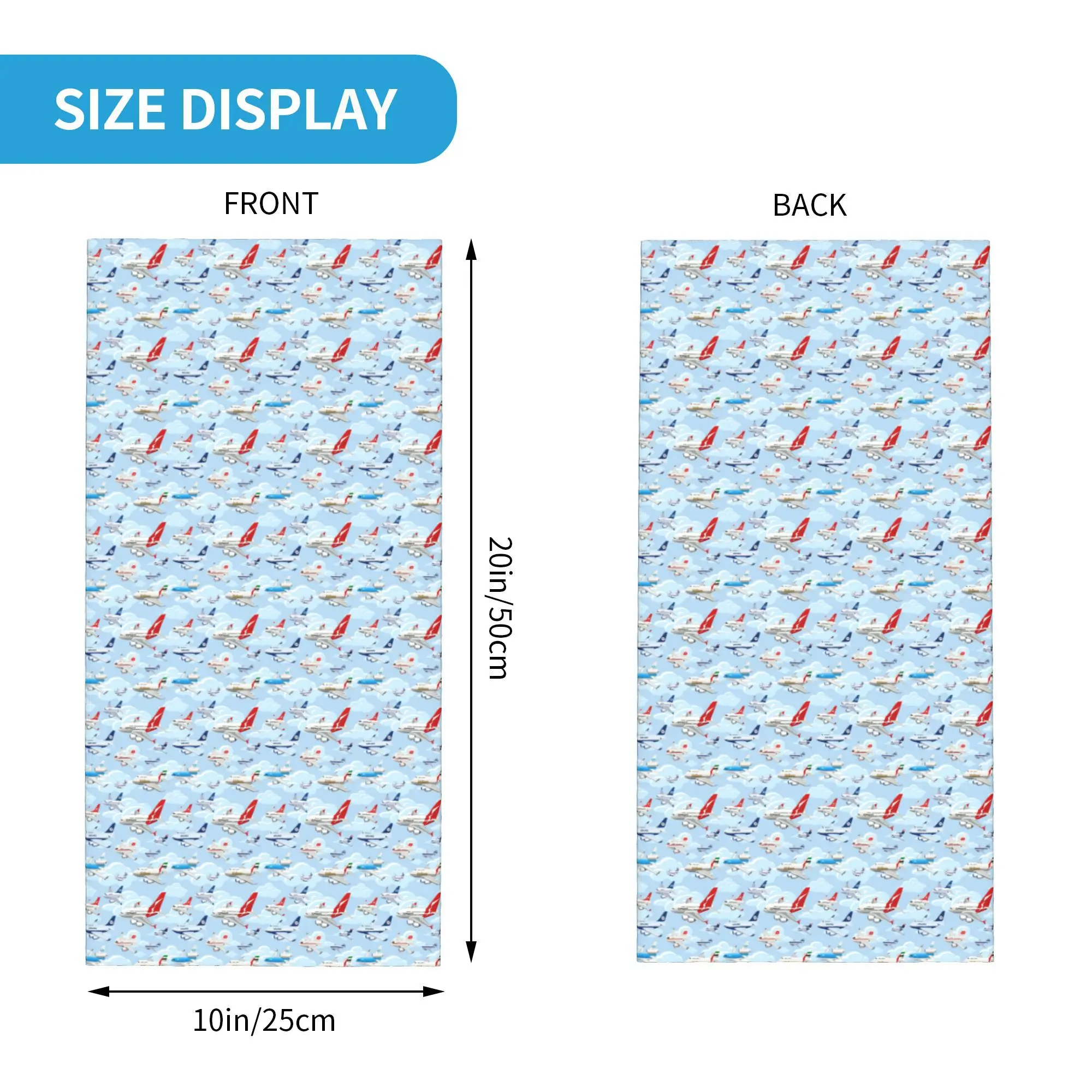 漫画の商業用飛行機のシームレスなパターン バンダナ ネックカ - Commercial Wrap Printing のレビューと価格