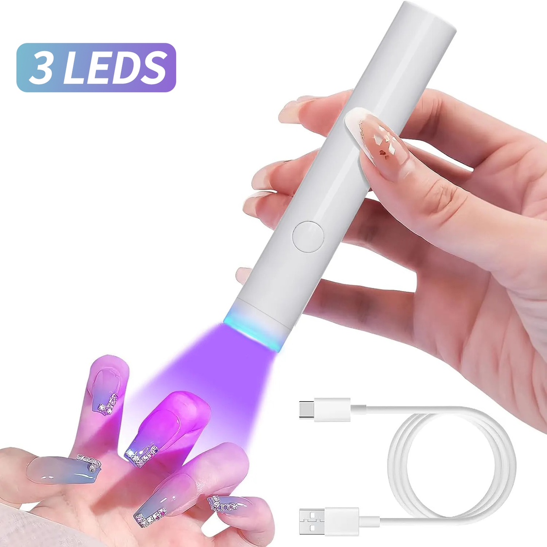便利な充電式ネイルドライヤー UV LED ハンドヘルドラン - Uv Led Lamp Printer のレビューと価格