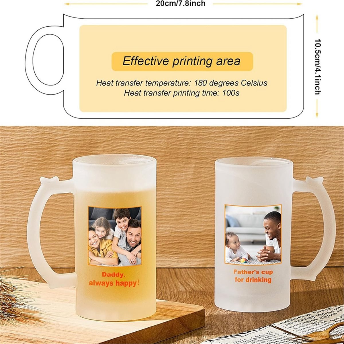 2個の昇華ブランクビールマグ、プレゼント用のパーソナライズさ - Sublimation Mug Blank のレビューと価格