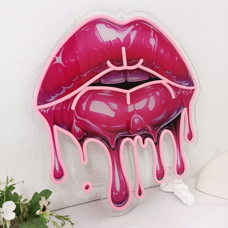 UVプリントLEDネオンライト,壁の装飾,唇の溶解,セクシー - Commercial Wall Printing のレビューと価格