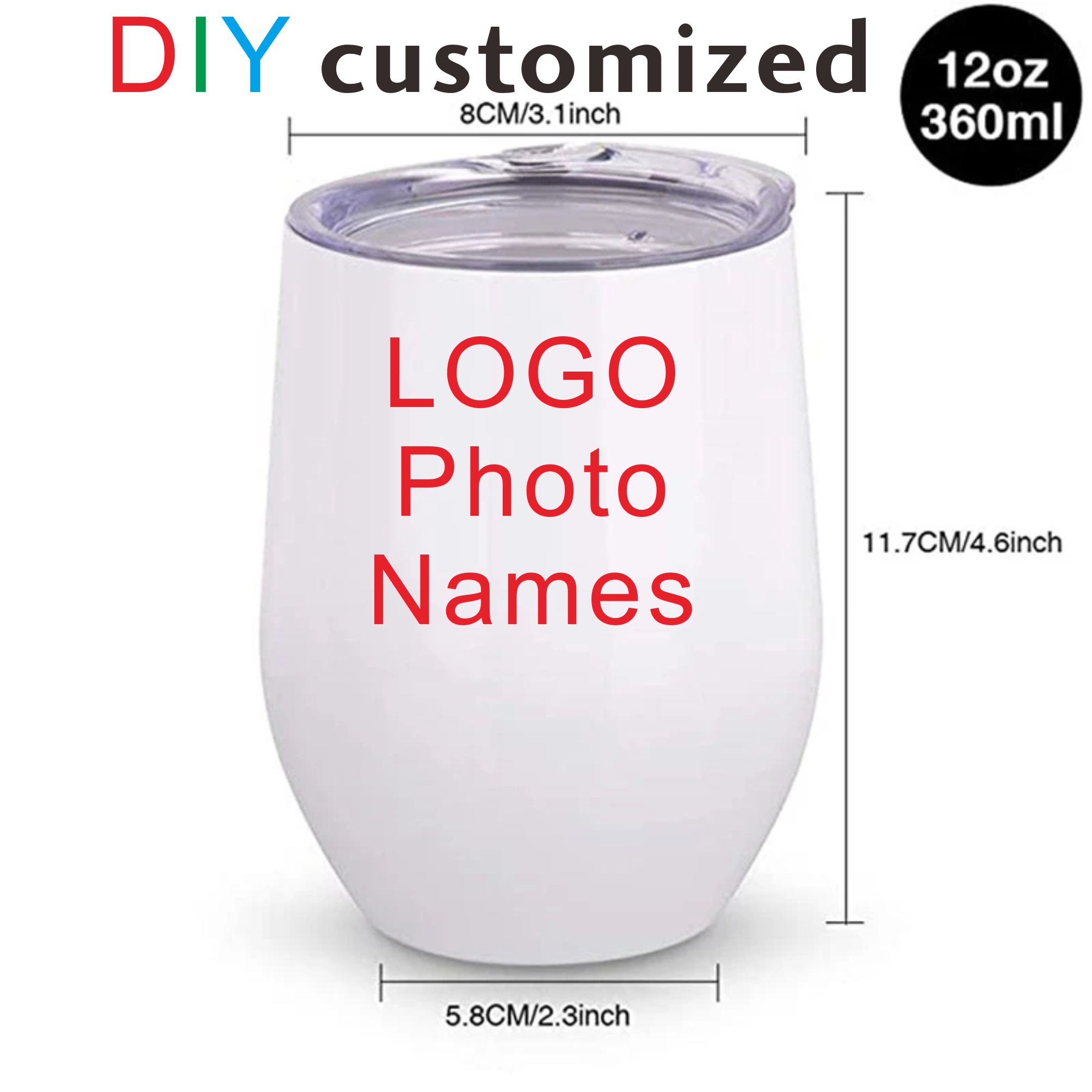 DIY 昇華ワインコーヒータンブラー 12 オンスカップチュ - Sublimation Mug Blank のレビューと価格