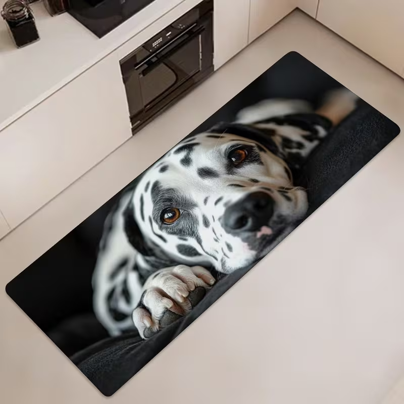 かわいい黒のパグ犬ランナーラグ、ニットブランケットに包まれた - Commercial Wrap Printing のレビューと価格
