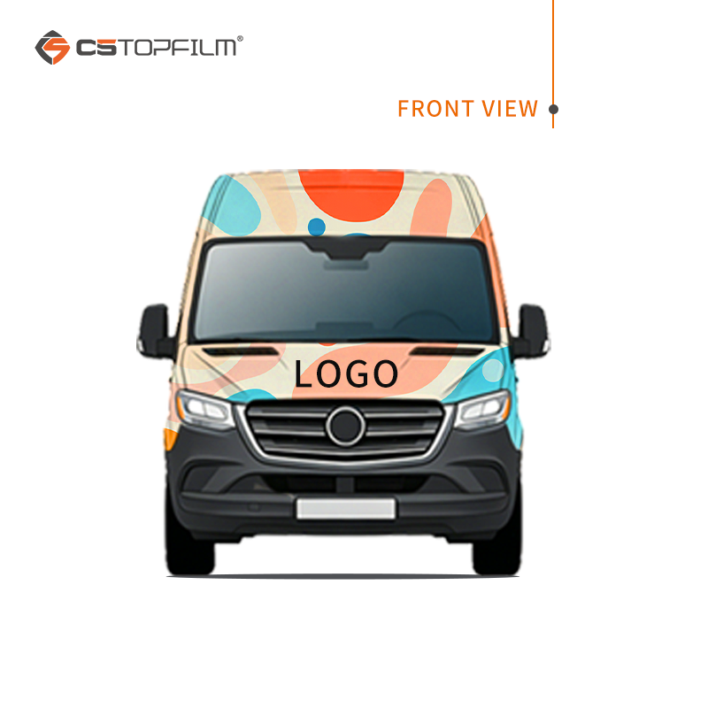カスタム印刷車両広告用ビニールラップ カラフルな抽象デザイン - Commercial Wrap Printing のレビューと価格
