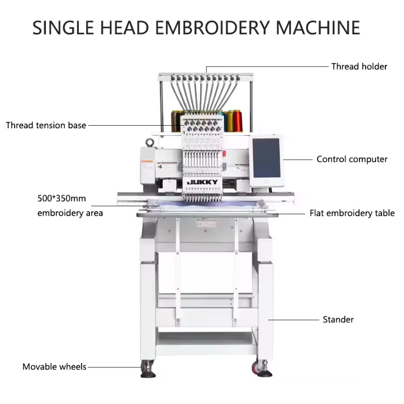 カスタマイズされた6ヘッド業務用刺繍機、Tシャツ印刷工場向け - Commercial Printing Factory のレビューと価格