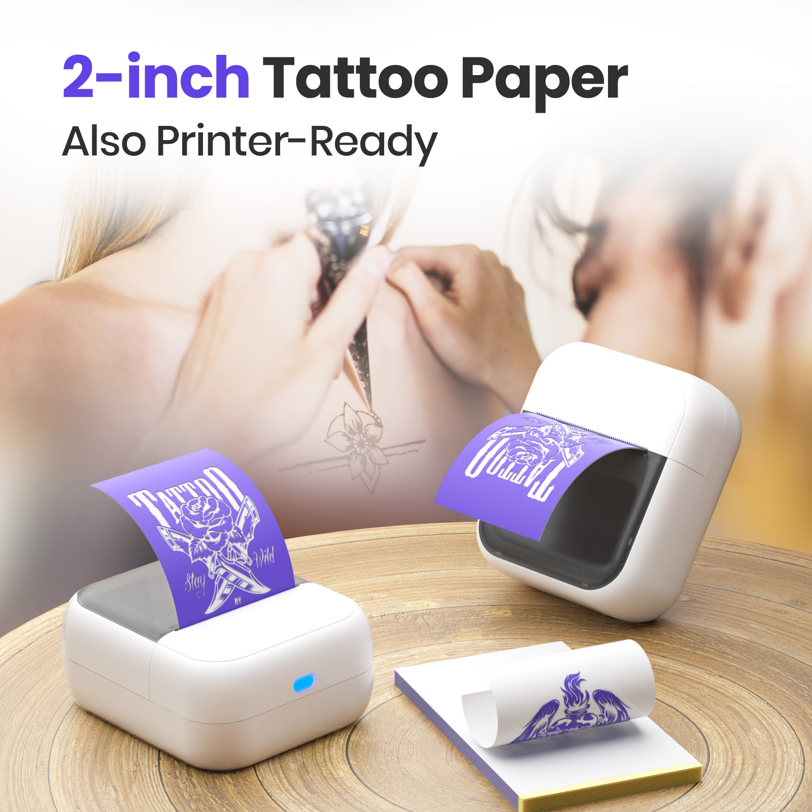 C50 ミニワイヤレスタトゥープリンターラベルプリンター熱転 - Commercial Book Printing Machines のレビューと価格