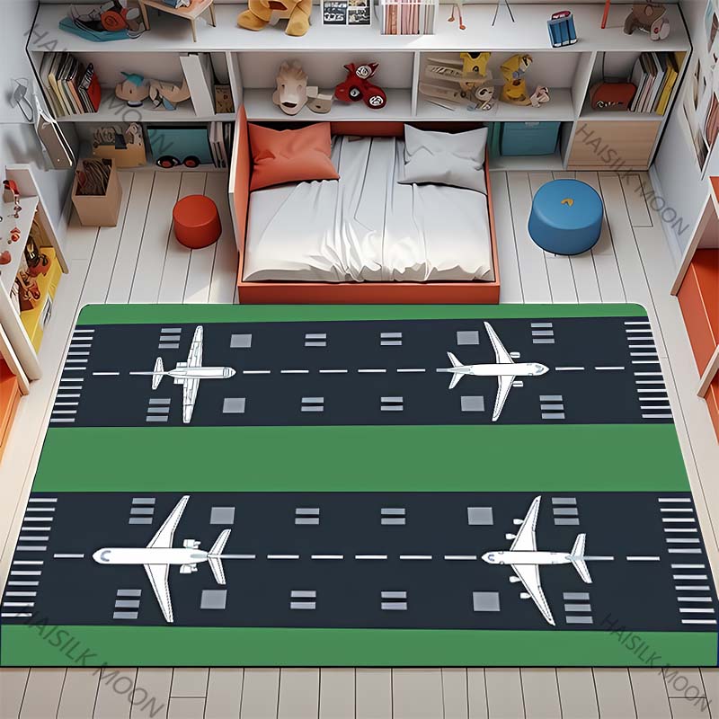 3D HD 航空テーマ飛行機滑走路プリントカーペット! 滑り - Commercial Printing & Packaging Pvt Ltd Photos のレビューと価格