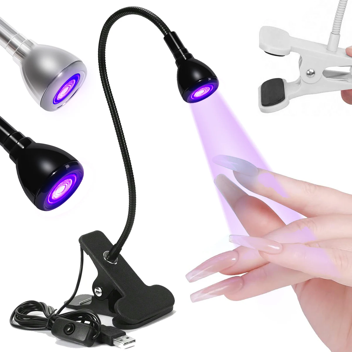 LED UV ライト乾燥マニキュアジェルクリップオンフレキシ - Uv Led Lamp Printer のレビューと価格