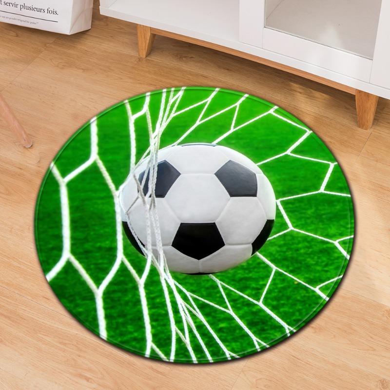 サッカーテーマラウンドカーペットスポーツスタイルサッカープリ - Commercial Printing & Packaging Pvt Ltd Photos のレビューと価格