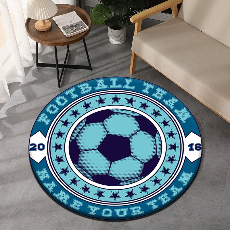 サッカーテーマラウンドカーペットスポーツスタイルサッカープリ - Commercial Printing & Packaging Pvt Ltd Photos のレビューと価格